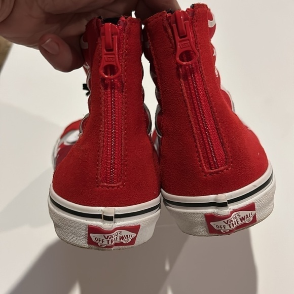 Vans Ferocious Flames Red Hi Top Sneakers - Picture 4 of 12